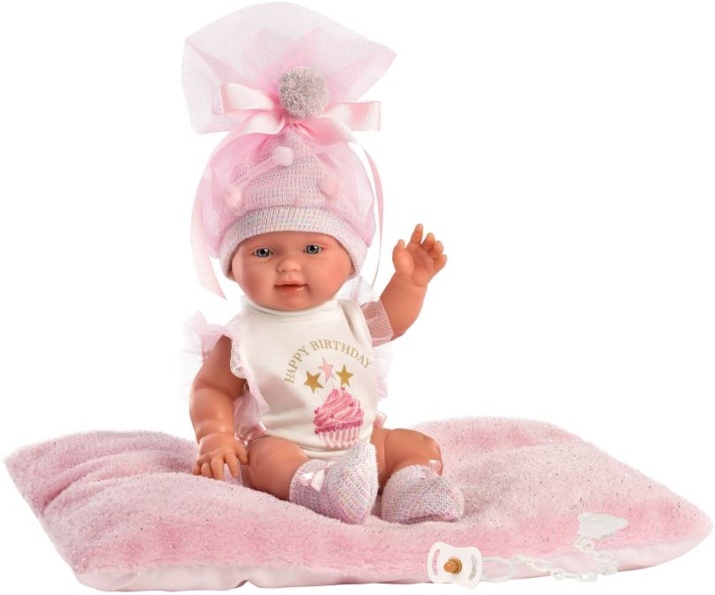 Panenka Llorens 26316 New Born Holčička - realistická panenka miminko s celovinylovým tělem - 26 cm