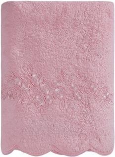 Ručník Soft Cotton Ručník Silvia s krajkou 50x100cm, růžová