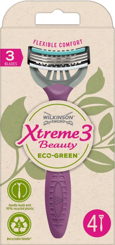 Dámská holítka WILKINSON Xtreme3 Beauty ECO Green 4 ks