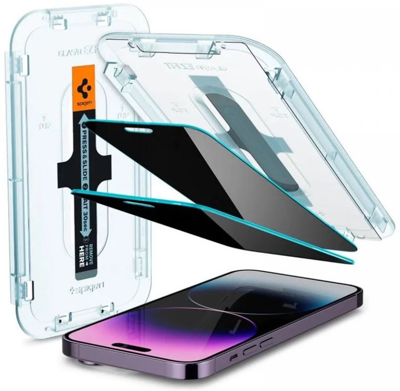 Ochranné sklo Spigen Glass EZ Fit Privacy 2 Pack iPhone 14 Pro