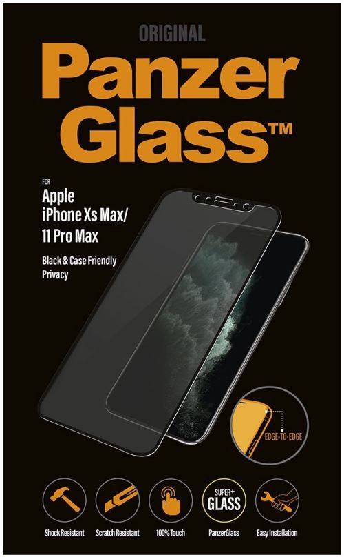 Ochranné sklo PanzerGlass Edge-to-Edge Privacy pro Apple iPhone XS Max/11 Pro Max černé