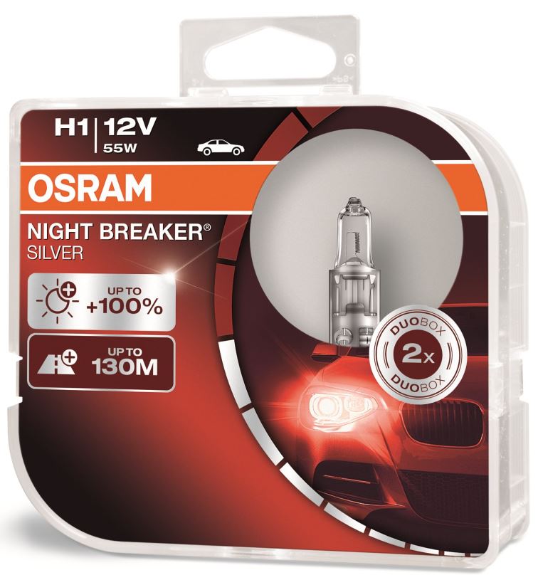 Autožárovka OSRAM H1 Night Breaker SILVER +100%, 2ks