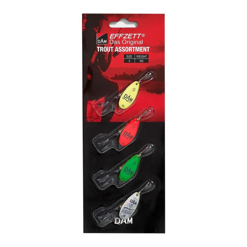 Effzett Třpytka Trout Spinner Assortment 6g Velikost 3 4ks