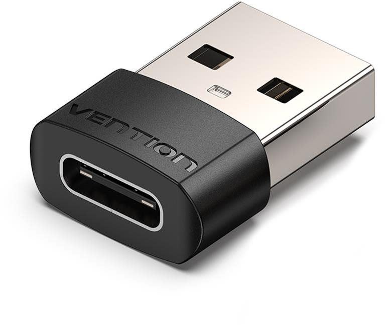Redukce Vention USB 2.0 (M) to USB-C (F) OTG Adapter Black PVC Type
