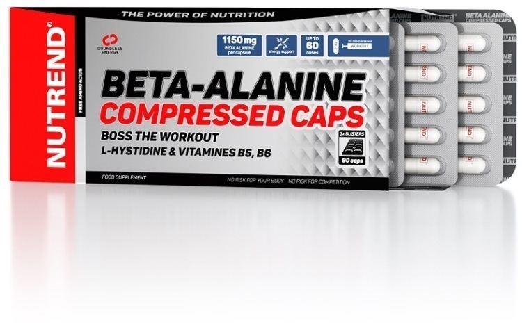 Aminokyseliny Nutrend Beta-Alanine Compressed caps, 90 kapslí