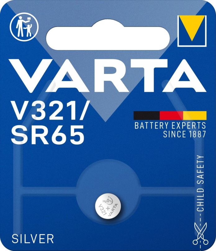 Knoflíková baterie VARTA speciální baterie s oxidem stříbra V321/SR65 1ks