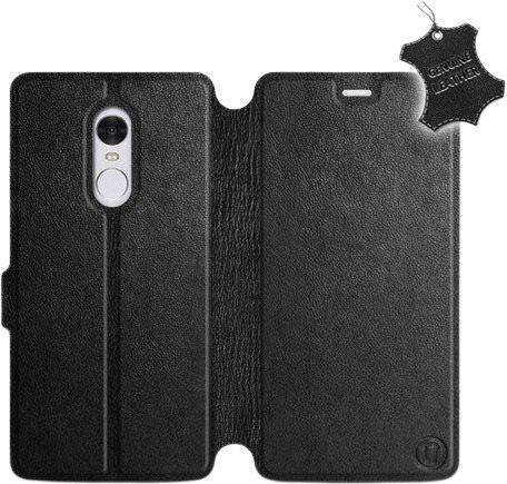 Kryt na mobil Flip pouzdro na mobil Xiaomi Redmi Note 4 Global - Černé - kožené - Black Leather