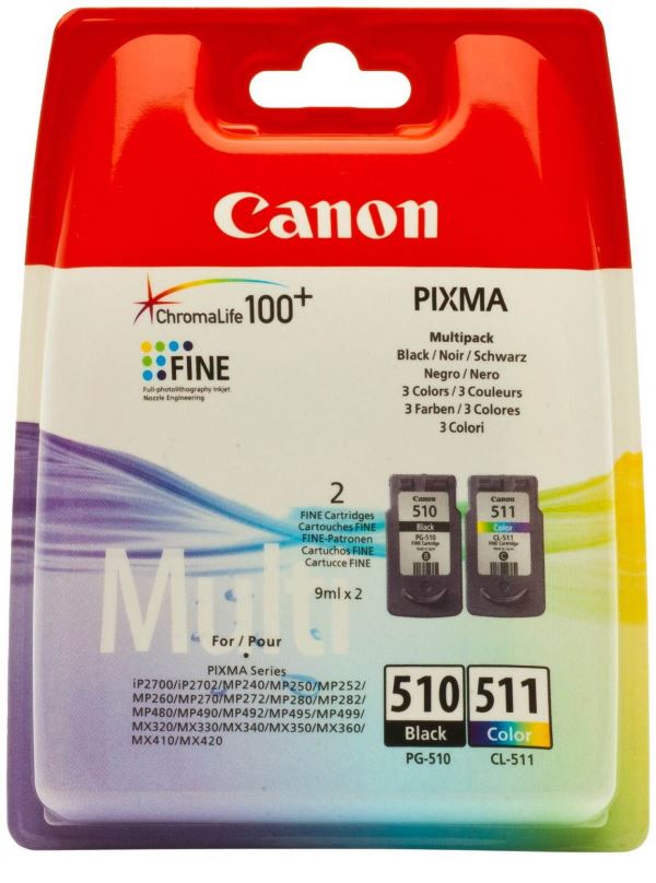 Cartridge Canon PG-510 + CL-511 multipack černá, barevná