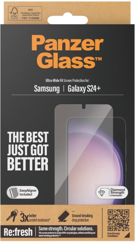 Ochranné sklo PanzerGlass Samsung Galaxy S24+ s instalačním rámečkem