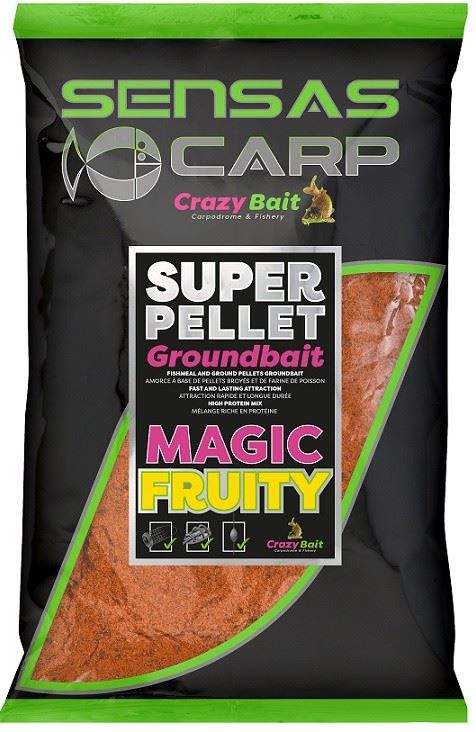 Sensas Vnadící směs Super Pellet Groundbait Magic Fruity 1kg