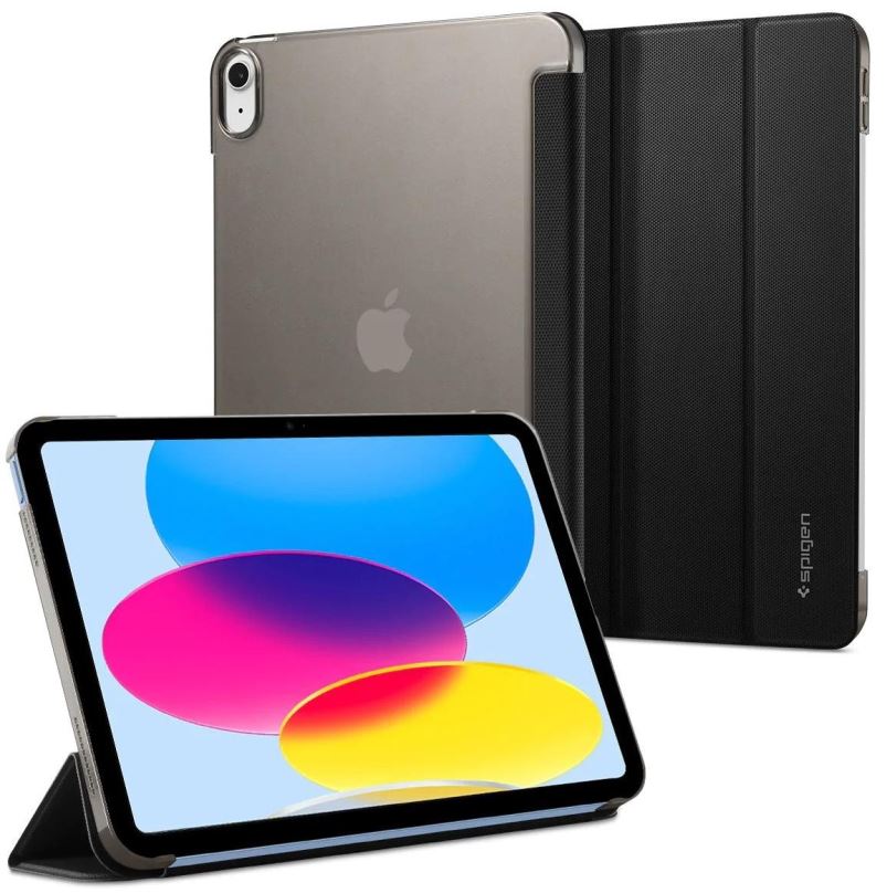 Pouzdro na tablet Spigen Liquid Air Folio Black iPad 10.9" 2022