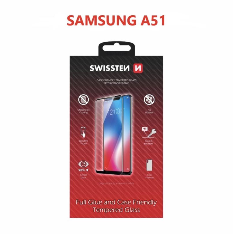 Ochranné sklo Swissten Case Friendly pro Samsung Galaxy A51 černé
