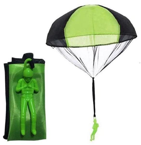 Figurka Parašutista s padákem - zelený