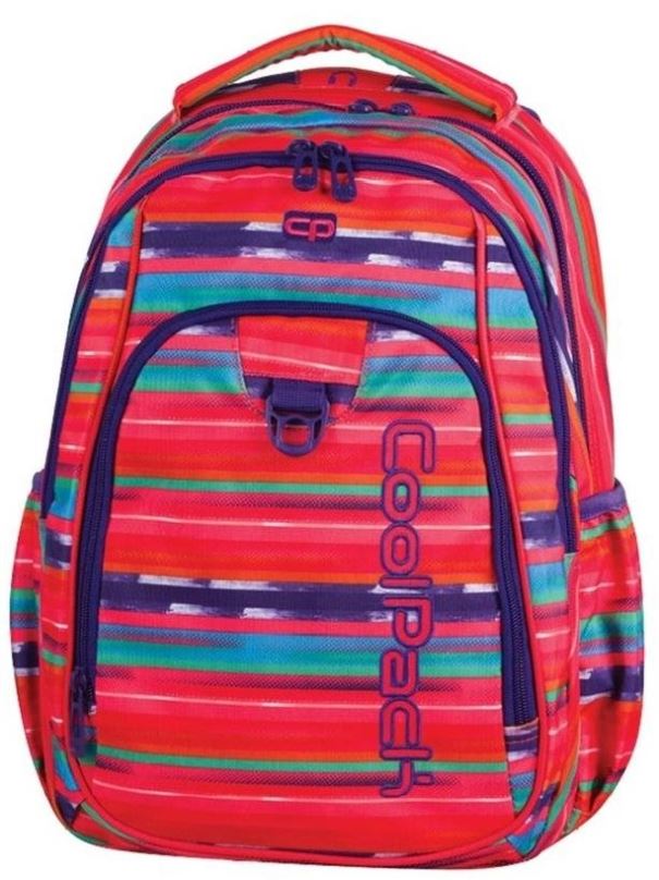 Školní batoh COOLPACK Červený Strike Texture stripes