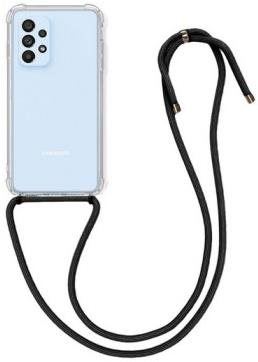 Kryt na mobil TopQ Kryt Samsung A53 5G silikon s černou šňůrkou průhledný 73160