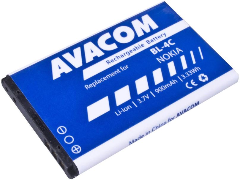 Baterie pro mobilní telefon Avacom za Nokia 6300 Li-ion 3.7V 900mAh  (náhrada BL-4C)
