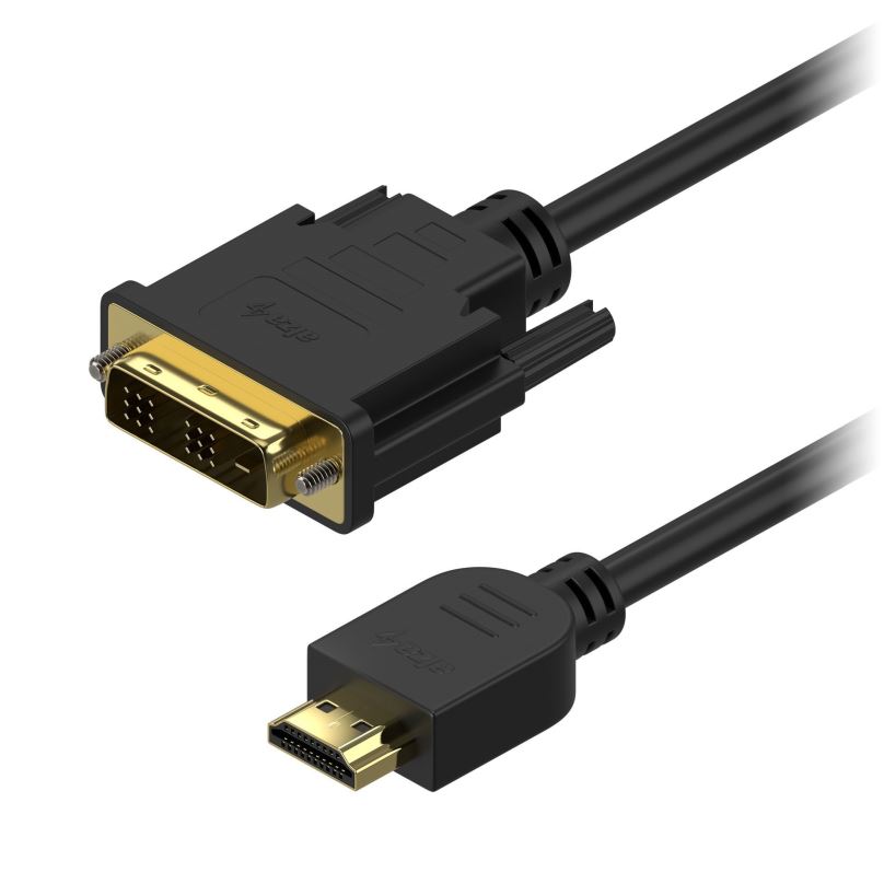 Video kabel AlzaPower DVI-D to HDMI Single Link 2m černý