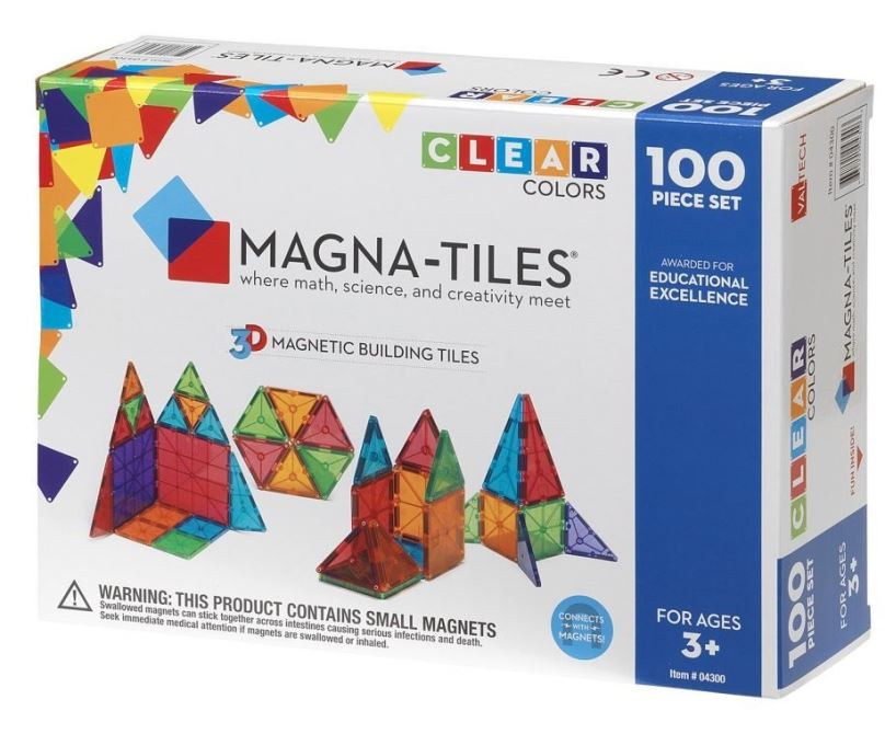 Stavebnice Magna-Tiles 100 průhledná