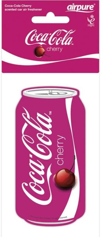 Vůně do auta Airpure Coca-Cola závěsná vůně, vůně Coca Cola Cherry - plechovka