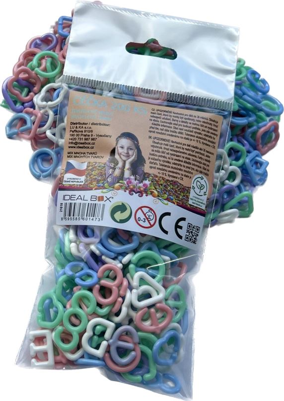 Kreativní hračka Ideal Box Céčka 200 ks – pastelové barvy