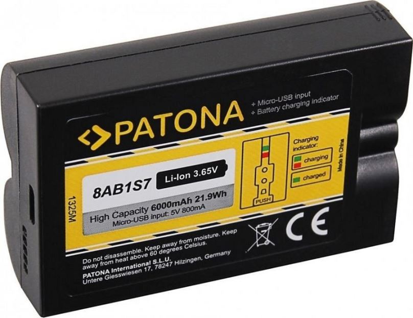 Baterie pro fotoaparát PATONA pro Ring 6000mAh/3,65V Li-lon 8AB1S7