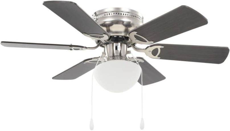 Ventilátor SHUMEE Ozdobný stropní ventilátor se světlem 82 cm tmavě hnědý