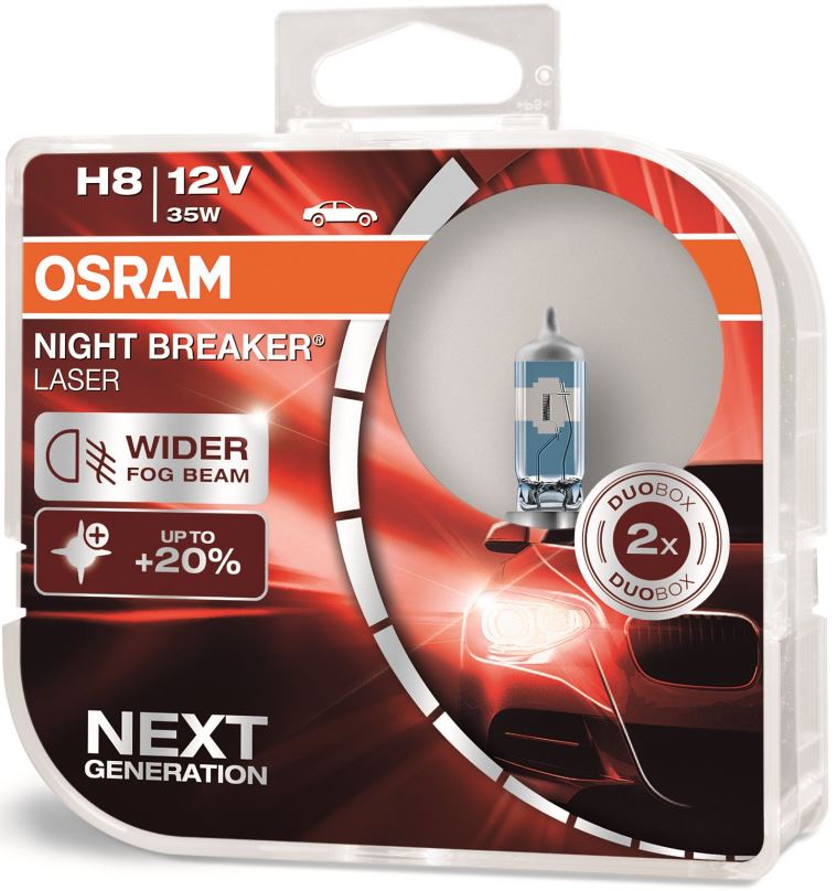 Autožárovka OSRAM H8 Night Breaker Laser Next Generation +150%, 2ks