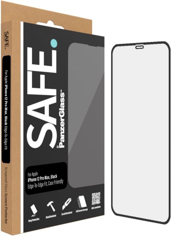 Ochranné sklo SAFE. by Panzerglass Apple iPhone12 Pro Max černý rámeček