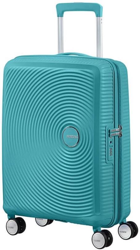 Cestovní kufr American Tourister Soundbox Spinner 55/20 EXP TSA Turquoise Tonic