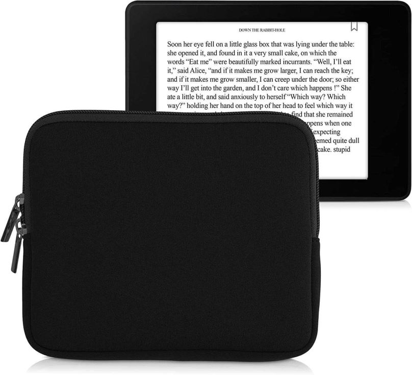 Pouzdro na čtečku knih KW Mobile - Neoprene Zipper - KW5739701 - Univerzální pouzdro pro čtečky 6-7" - černé
