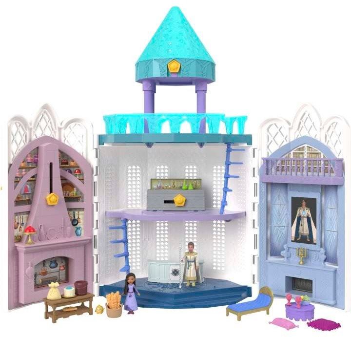 Domeček pro panenky Disney Přání Zámek s hvězdným projektorem a mini postavičkami