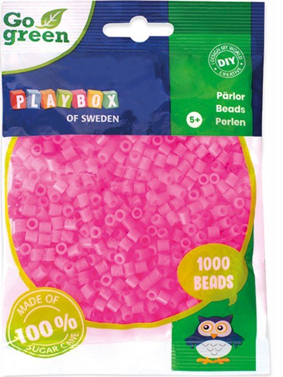 PLAYBOX Zažehlovací korálky - růžové 1000 ks