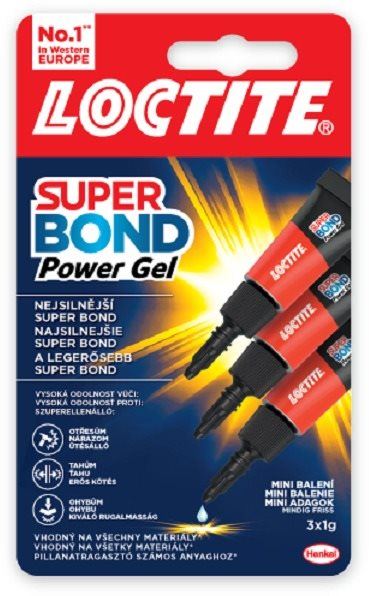 Vteřinové lepidlo LOCTITE Super Bond Power Gel Mini Trio 3x 1g