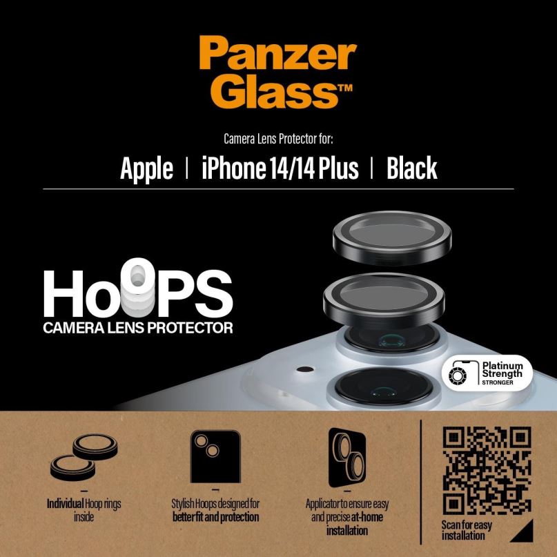 Ochranné sklo na objektiv PanzerGlass HoOps Apple iPhone 14/14 Plus - ochranné kroužky pro čočky fotoaparátu