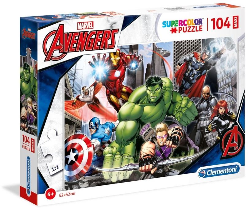 Puzzle Clementoni Puzzle Avengers: Připraveni k boji MAXI 104 dílků