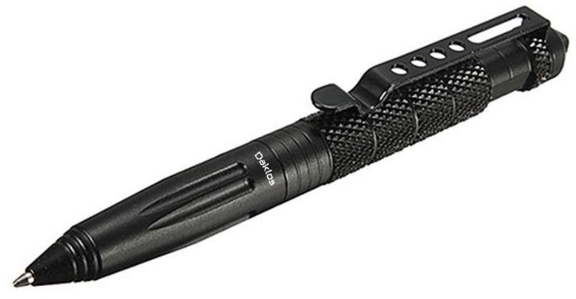 Multitool Daklos Taktické pero, propiska pro osobní ochranu, tužka na sebeobranu a přežití z hliníku - černá