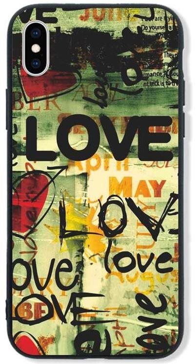 Kryt na mobil TopQ LUXURY iPhone XS pevný Love 48837