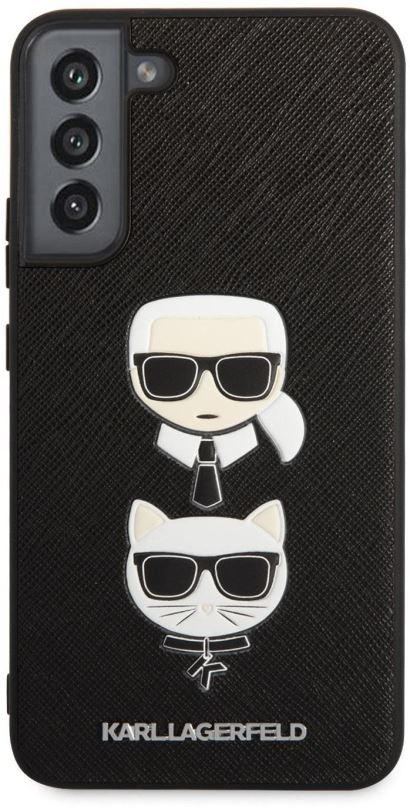 Kryt na mobil Karl Lagerfeld Saffiano K&C Heads Kryt pro Samsung Galaxy S22+ Black