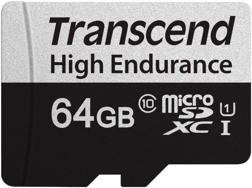 Paměťová karta Transcend microSDXC 64GB 350V + SD adaptér