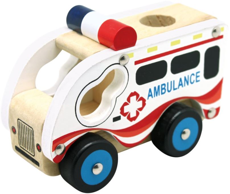 Auto Bino Dřevěné auto ambulance