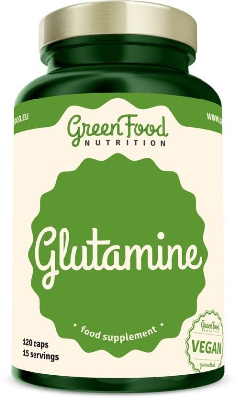 Aminokyseliny GreenFood Nutrition Glutamin 120 kapslí
