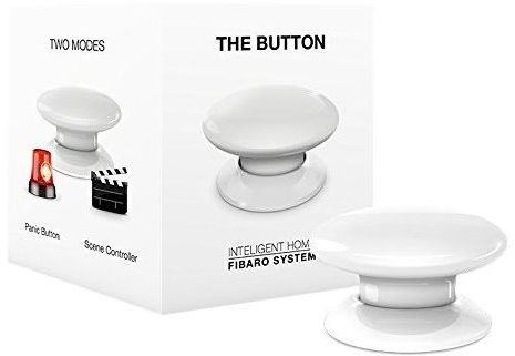 Chytré bezdrátové tlačítko FIBARO The Button bílý Apple HomeKit