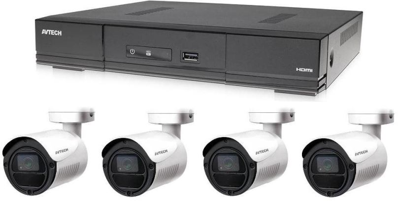 Kamerový systém AVTECH 1x DVR DGD1005AV a 4x 2MPX Bullet kamera DGC1105YFT