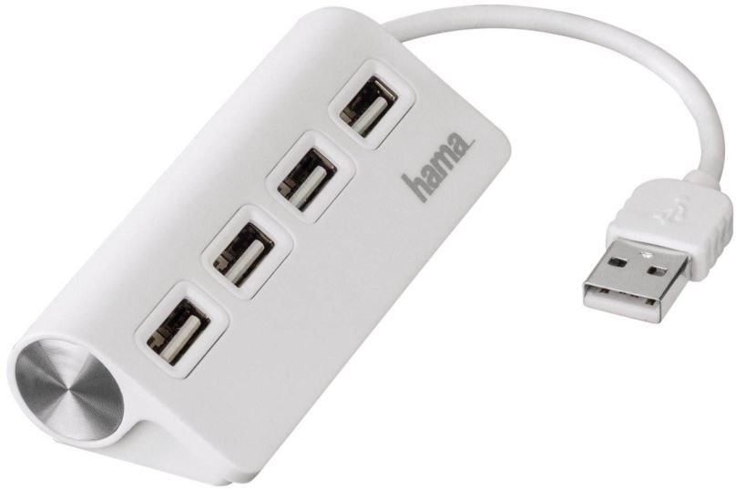 USB Hub Hama USB 2.0 4 port bílý