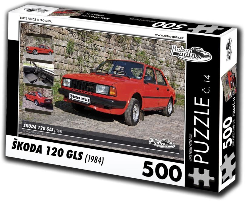 Puzzle Retro-auta Puzzle č. 14 Škoda 120 GLS (1984) 500 dílků