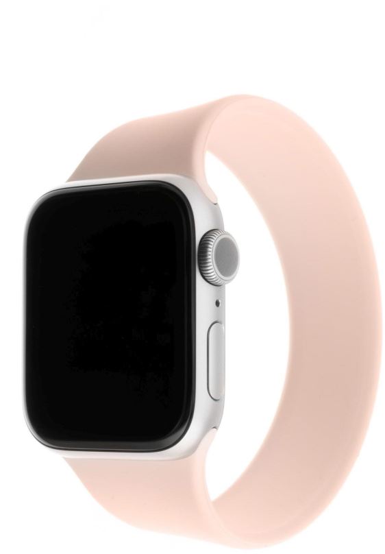 Řemínek FIXED Elastic Silicone Strap pro Apple Watch 42/44mm velikost S růžový