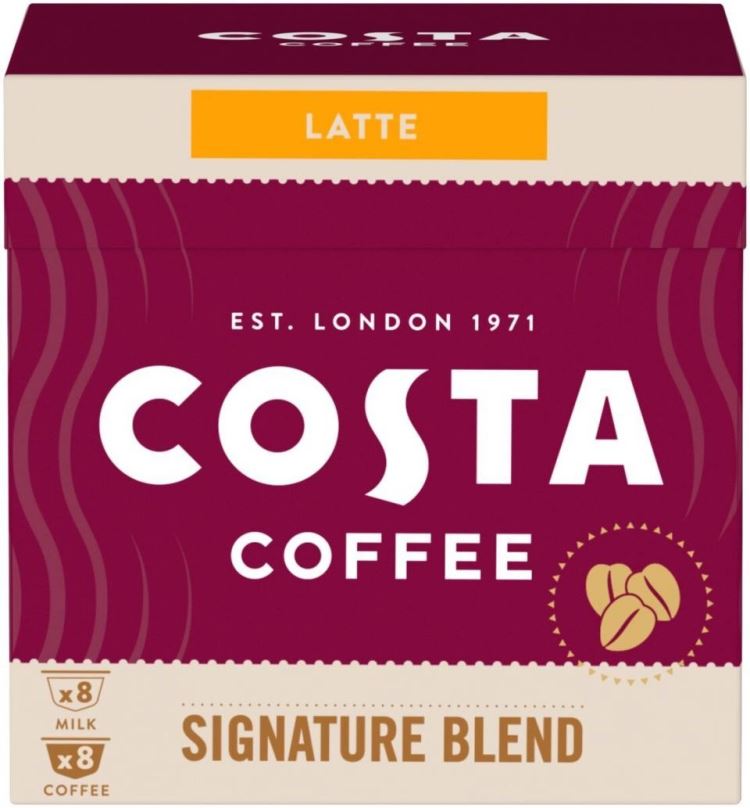 Kávové kapsle Costa Coffee Signature Blend Latte 8 porcí - kompatibilní s kávovary Nescafé® Dolce Gusto