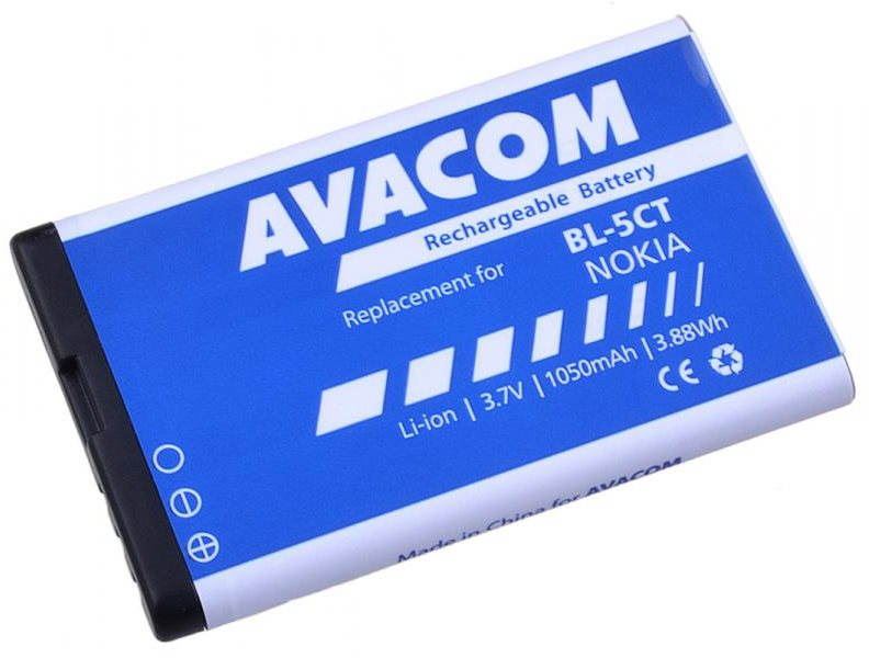 Baterie pro mobilní telefon Avacom pro Nokia 6303, 6730, C5, Li-Ion 3.7V 1050mAh (náhrada BL-5CT)