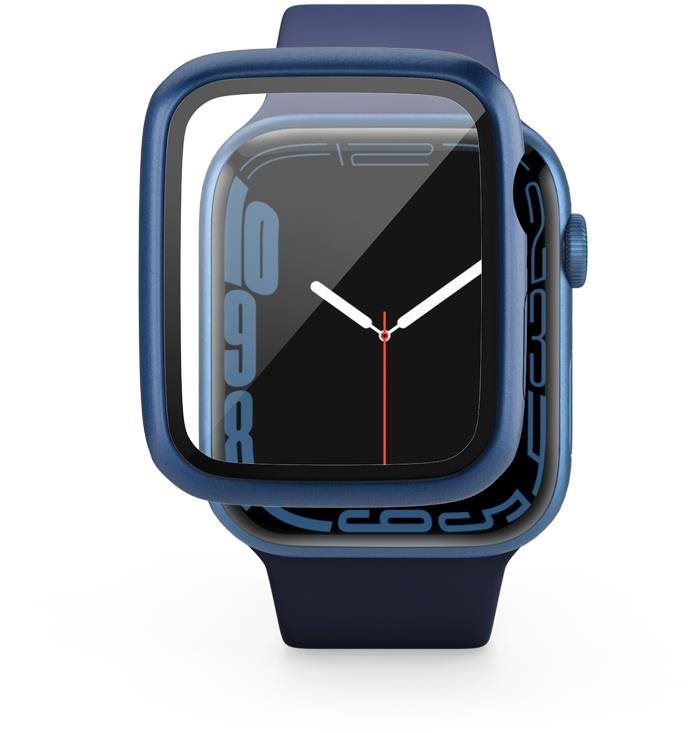Ochranný kryt na hodinky Epico Glass Case Apple Watch 7 (41 mm) - blue metallic