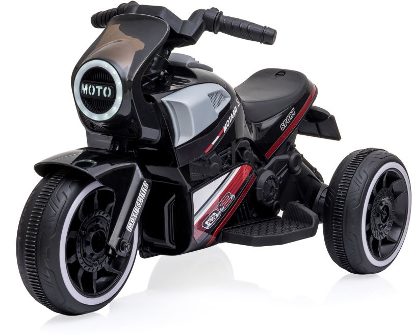 Dětská elektrická motorka STX Elektrická tříkolka černá